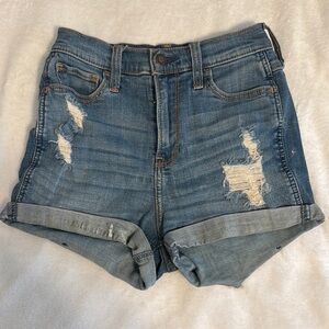 Distressed Denim Women Shorts Hollister
